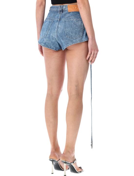 26SS 디젤 드-드렉사-Fsi1 쇼츠 인 새틴 데님 A2377009P23 01 Blue - DIESEL