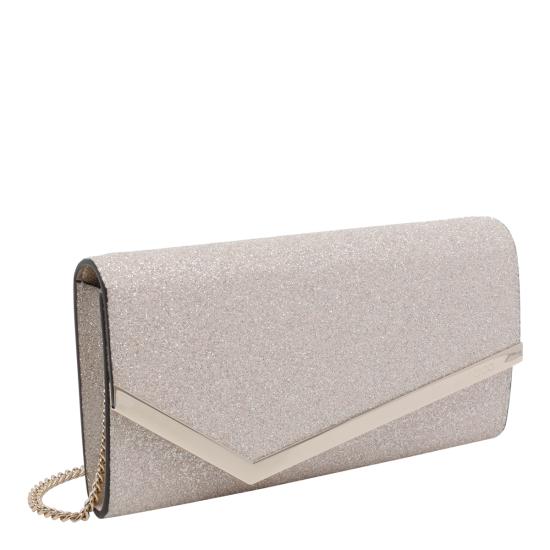 26SS 지미추 클러치/파우치 EMMIE GQILIGHT SOFT GOLD LIGHT GOLD Golden - JIMMY CHOO