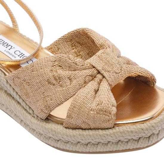 26SS 지미추 샌들 AELLA WEDGE 60 GTJGOLD MIX Golden - JIMMY CHOO