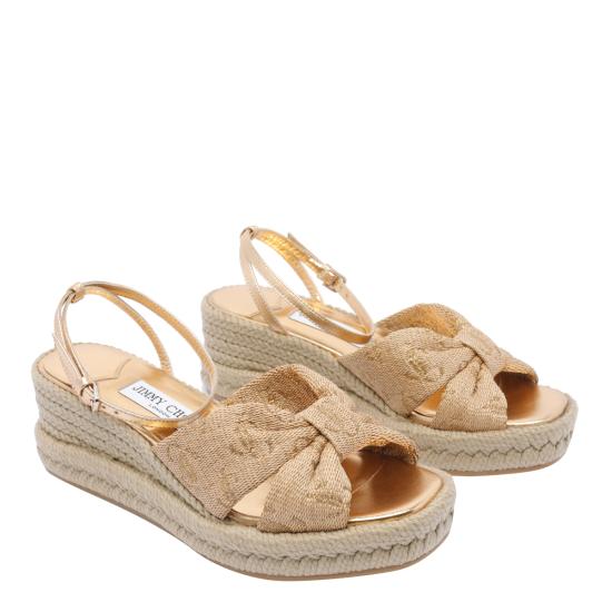 26SS 지미추 샌들 AELLA WEDGE 60 GTJGOLD MIX Golden - JIMMY CHOO