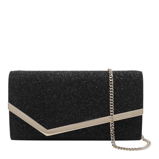 26SS 지미추 클러치/파우치 EMMIE GQIBLACK LIGHT GOLD Black