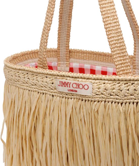 26SS 지미추 토트백 BEACH TOTE E W HMUNATURAL LIGHT GOLD Beige - JIMMY CHOO