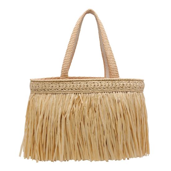 26SS 지미추 토트백 BEACH TOTE E W HMUNATURAL LIGHT GOLD Beige - JIMMY CHOO