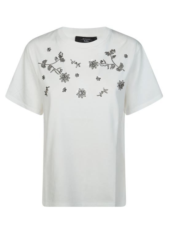 26SS 위켄드막스마라 반팔 티셔츠 2615971061600 003 BIANCO