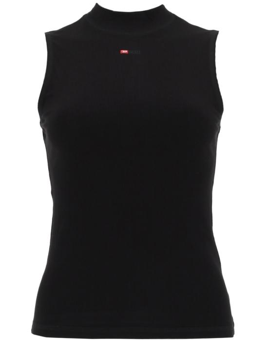 26SS 디젤 민소매 티셔츠 A10397 0BLAN9XX BLACK