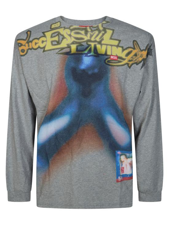 26SS 디젤 반팔 티셔츠 A204230PLAT 9CB GRIGIO