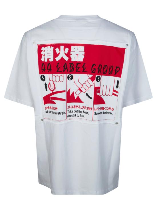 26SS 44레이블 반팔 티셔츠 B0030556FA706P763 OPTICALWHITE BIANCO