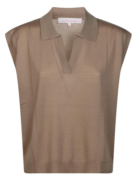 26SS 앱솔루트 캐시미어 민소매 티셔츠 AF1O000LYC000 EARTH BEIGE