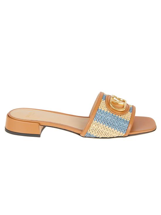 26SS 발렌티노 가라바니 뮬/슬리퍼 WS0LT0 IPL DAF NATURALE AZZURRO ROASTED PECAN