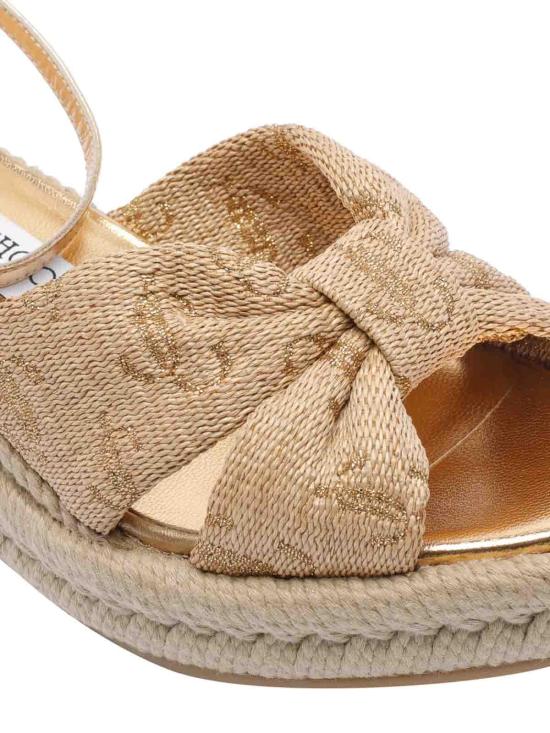 26SS 지미추 스니커즈 AELLAWEDGE60GTJGOLDMIX Beige - JIMMY CHOO