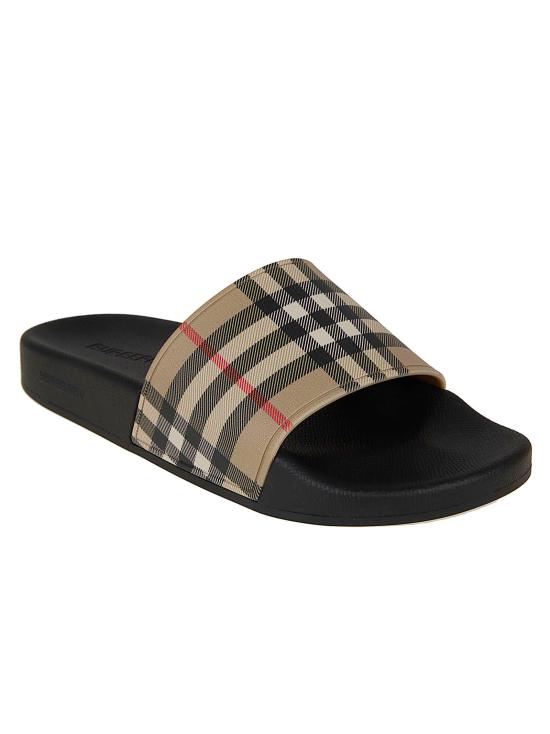 26SS 버버리 체크 패턴 FURLEY 슬라이드 8057037 A7028 ARCHIVE BEIGE IP CHK - BURBERRY