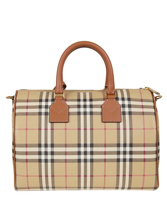 26SS 버버리 미디엄 체크 볼링 백 8119049 A9534 VNTG CHK BRIAR BROWN - BURBERRY