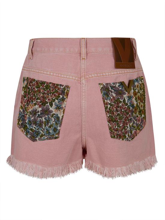 26SS 발렌티노 가라바니 데님 숏팬츠 BDDB8S 9Y9 O45 OLD ROSE - VALENTINO GARAVANI
