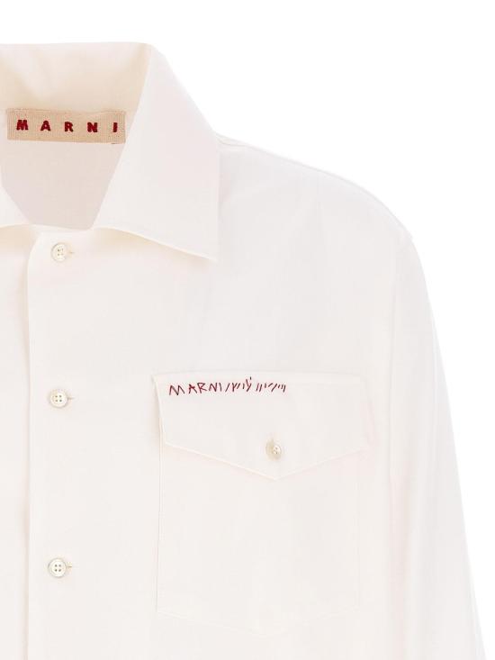 25FW 마르니 긴팔 셔츠 CUMU0310S0TW83900W01 White - MARNI