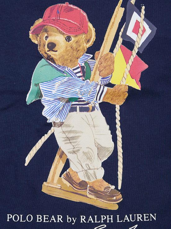 26SS [키즈] 랄프 로렌 티셔츠 323A12428 002 SP26 BEAR NEWPORT NAVY - RALPH LAUREN