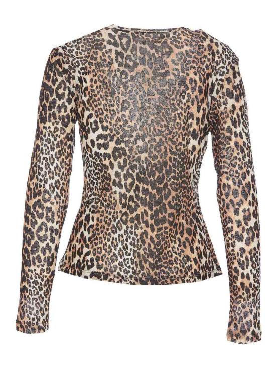 26SS 가니 메쉬 롱 슬리브 T4208943 Animal Print - GANNI