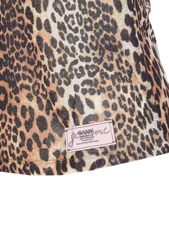 26SS 가니 메쉬 롱 슬리브 T4208943 Animal Print - GANNI