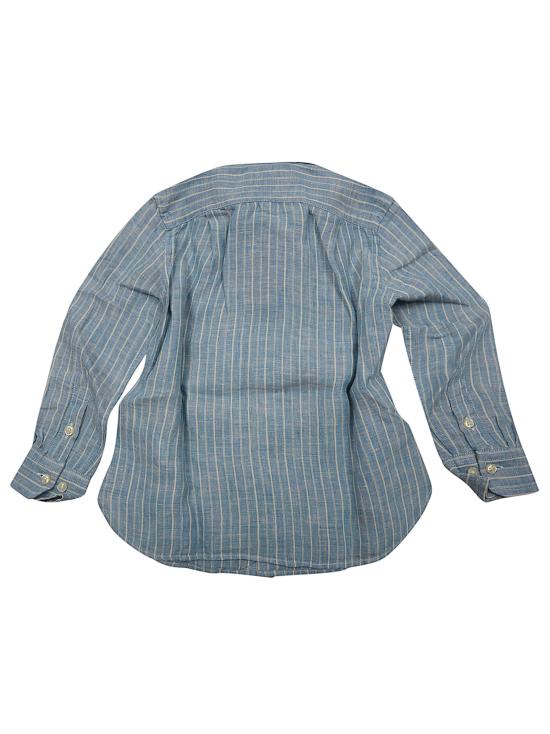 26SS [키즈] 랄프 로렌 셔츠 323A13343 002 BLUE CREAM - RALPH LAUREN