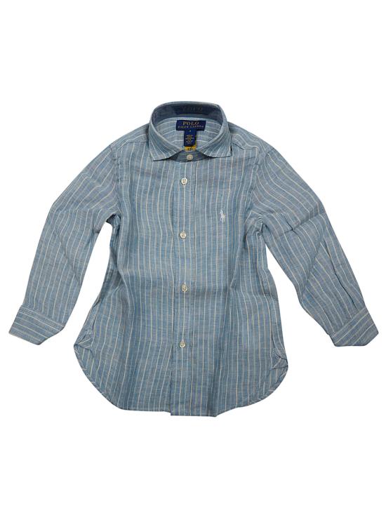 26SS [키즈] 랄프 로렌 셔츠 323A13343 002 BLUE CREAM