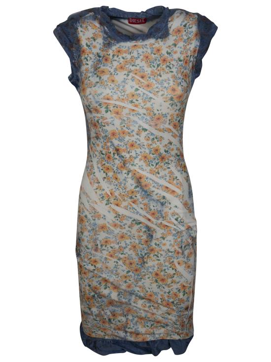 26SS 디젤 미디 원피스 A229370IFBA 8GJA MULTICOLOR