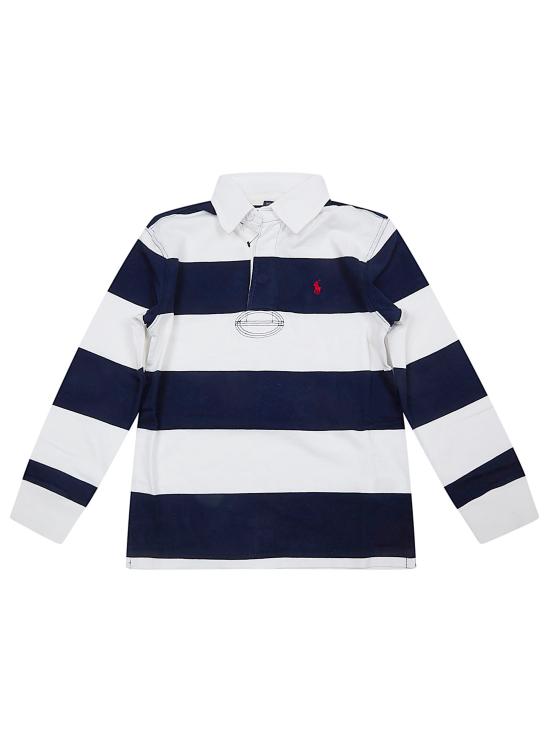 26SS [키즈] 랄프 로렌 셔츠 323932280 001 WHITE CRUISE NAVY