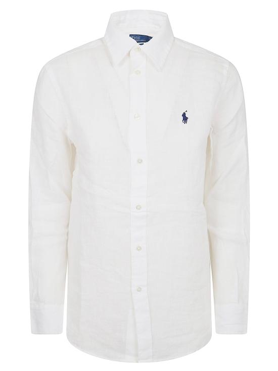 26SS 폴로 랄프로렌 포니 자수 리넨 셔츠 (211970730009) 211970730 518 CLASSIC OXFORD WHITE
