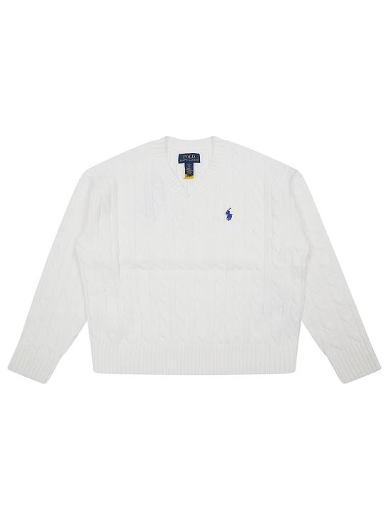 26SS [키즈] 랄프 로렌 풀오버 313A11238 001 DECKWASH WHITE