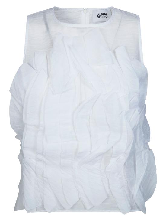 26SS 알파스튜디오 민소매 티셔츠 AD6541P 2000 BIANCO