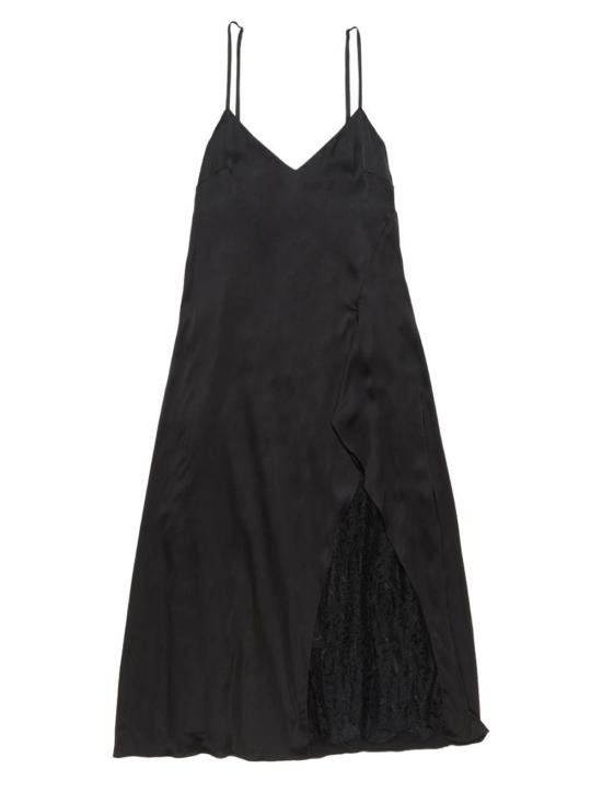 26SS 아크네 스튜디오 사틴 드레스 A20926 900 Black