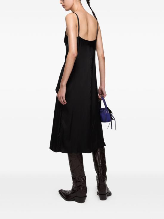 26SS 아크네 스튜디오 사틴 드레스 A20926 900 Black - ACNE STUDIOS