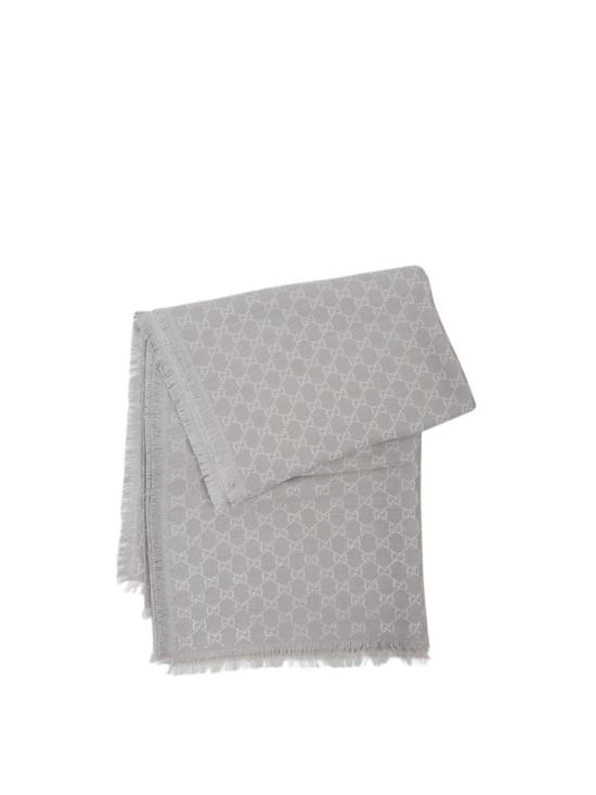 25FW 구찌 GG 프린트 울&코튼 숄 8452433GC46 Grey