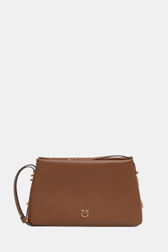 26SS 핑코 토트백 105161A0QO L17Q Marrone leone antique gold