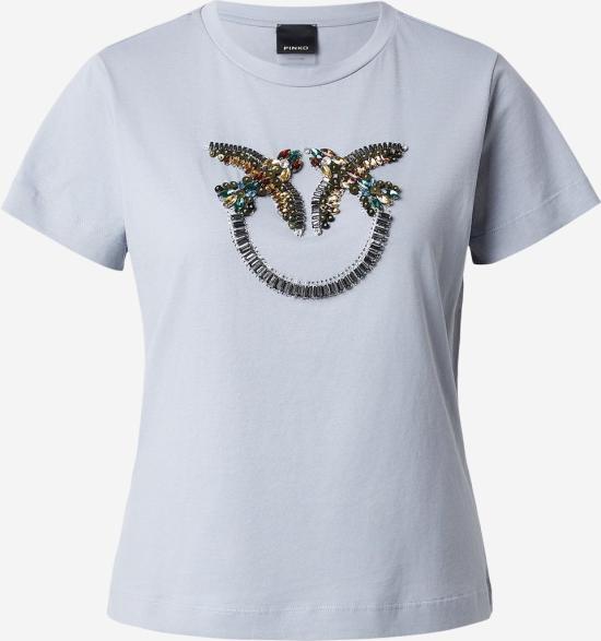 26SS 핑코 반팔 티셔츠 100535A33F E87 Azzurro arona