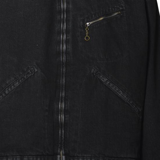 26SS 마르지엘라 리브드 칼라 데님 자켓 S50AM0650M30040 961 Nero lavato - MAISON MARGIELA