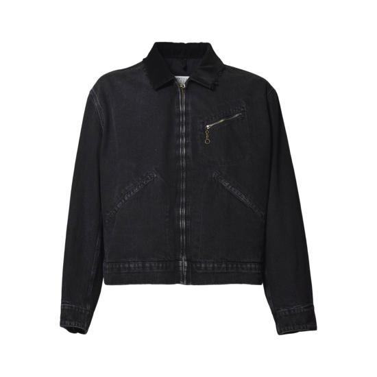 26SS 마르지엘라 리브드 칼라 데님 자켓 S50AM0650M30040 961 Nero lavato