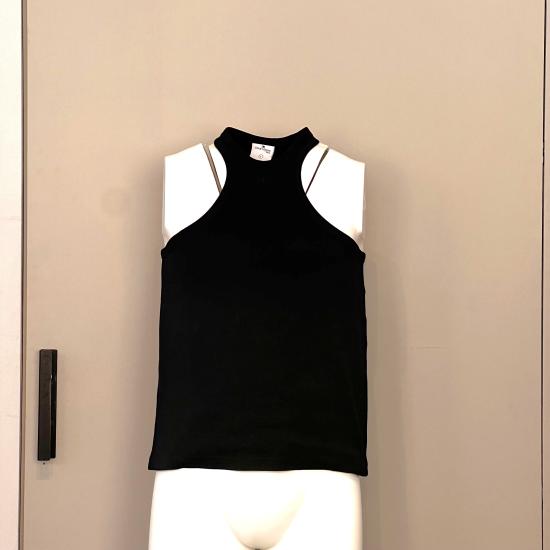 26SS 쿠레쥬 민소매 티셔츠 125JDE095JS0203 9999 Black