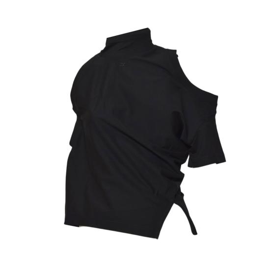26SS 쿠레쥬 반팔 티셔츠 425JTS231JS0233 9999 Nero