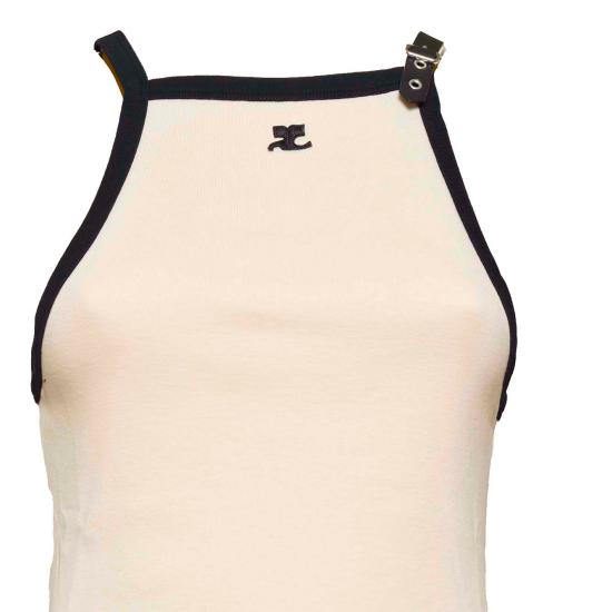 26SS 쿠레쥬 민소매 티셔츠 124JDE067JS0070 B093 Beige - COURREGES