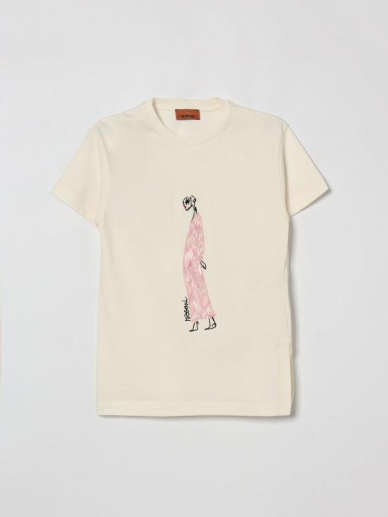 26SS [키즈] 미소니 티셔츠 MY8B01Z3672 102RS Ivory