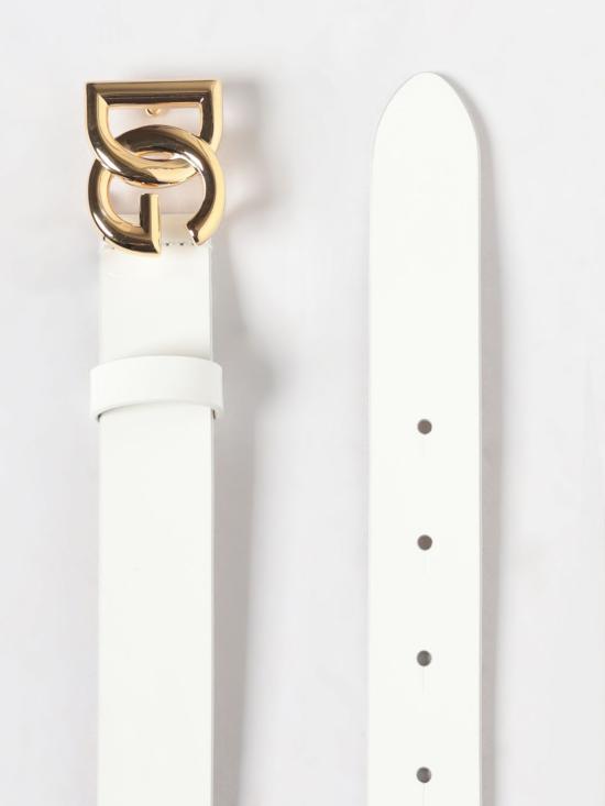 26SS [키즈] 돌체앤가바나 가죽 벨트 EE0068A1067 87682 Milk - DOLCE & GABBANA