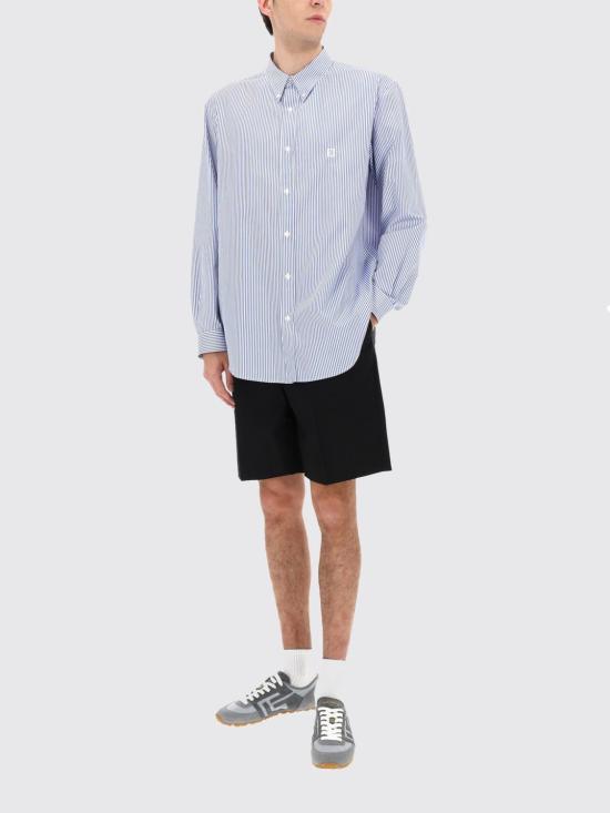 26SS 발망 긴팔 셔츠 GH1HS496CG38 SAB Gnawed Blue - BALMAIN