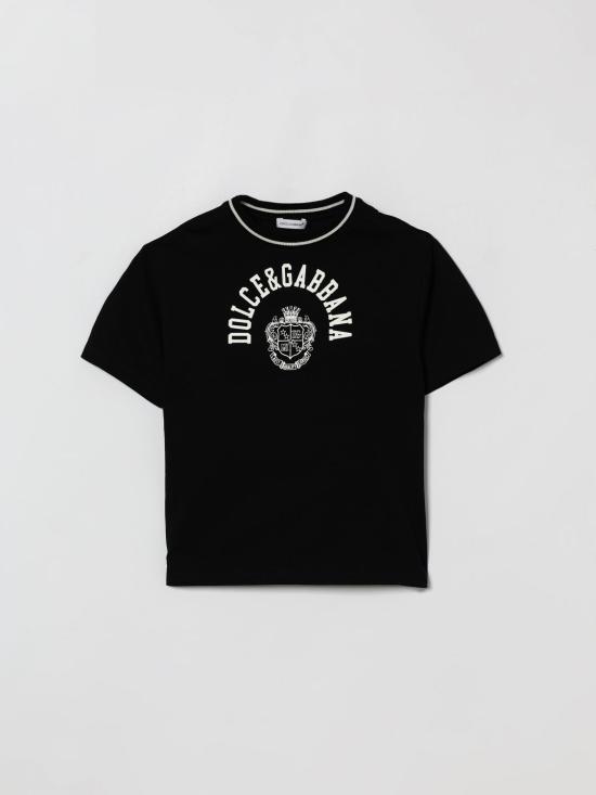 26SS [키즈] 돌체앤가바나 티셔츠 L4JTHVG7PTO N0000 Black