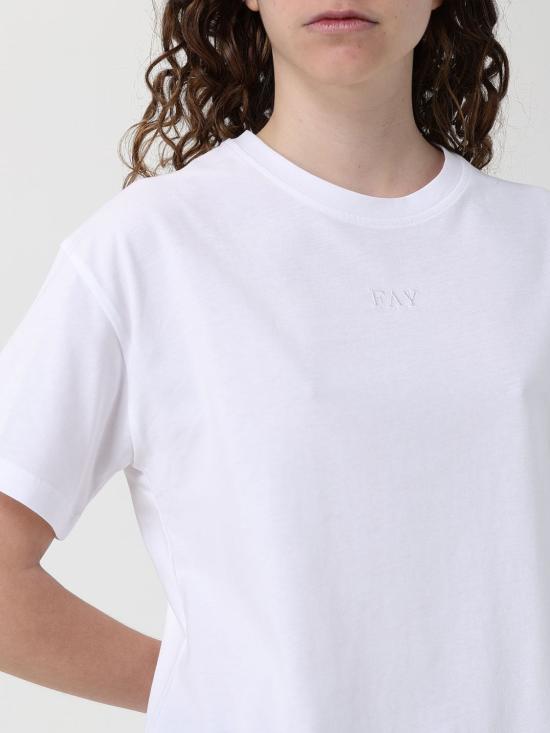 26SS 페이 반팔 티셔츠 NPWB2526610ZEM B001 White - FAY