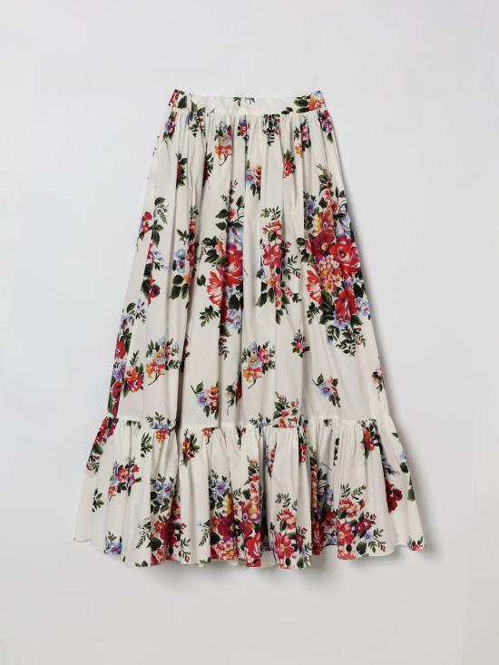 26SS [키즈] 돌체앤가바나 스커트 L55I53HS5UU HA5ZO White - DOLCE & GABBANA