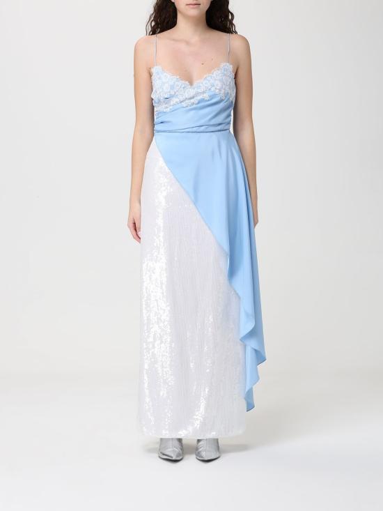 26SS 모스키노 롱 원피스 08010545 0304 Gnawed Blue