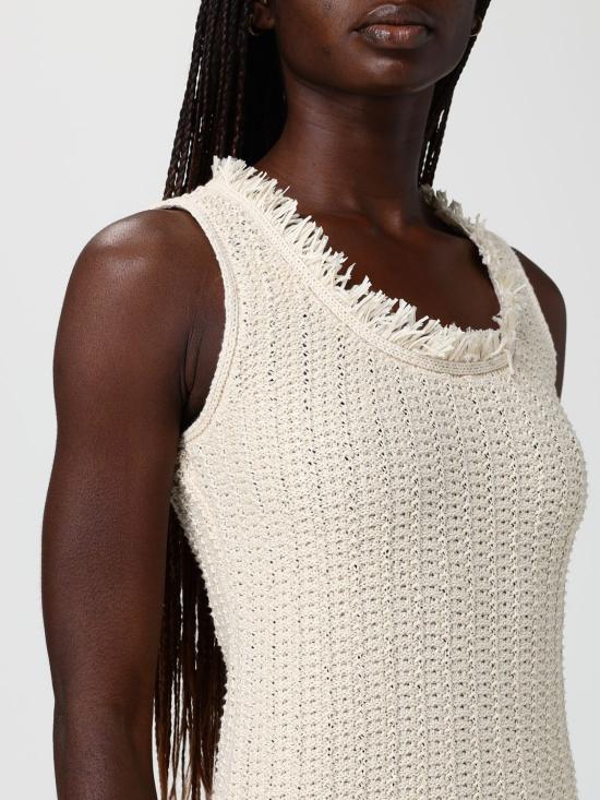 26SS 엠포리오 아르마니 민소매 티셔츠 EW002979AF22478 U1058 Beige - EMPORIO ARMANI