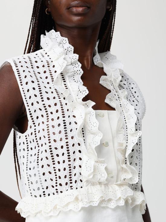 26SS 알베르타 페레티 민소매 티셔츠 08081623 0002 White - ALBERTA FERRETTI