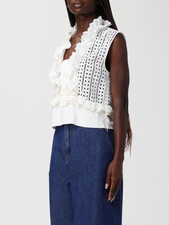 26SS 알베르타 페레티 민소매 티셔츠 08081623 0002 White - ALBERTA FERRETTI