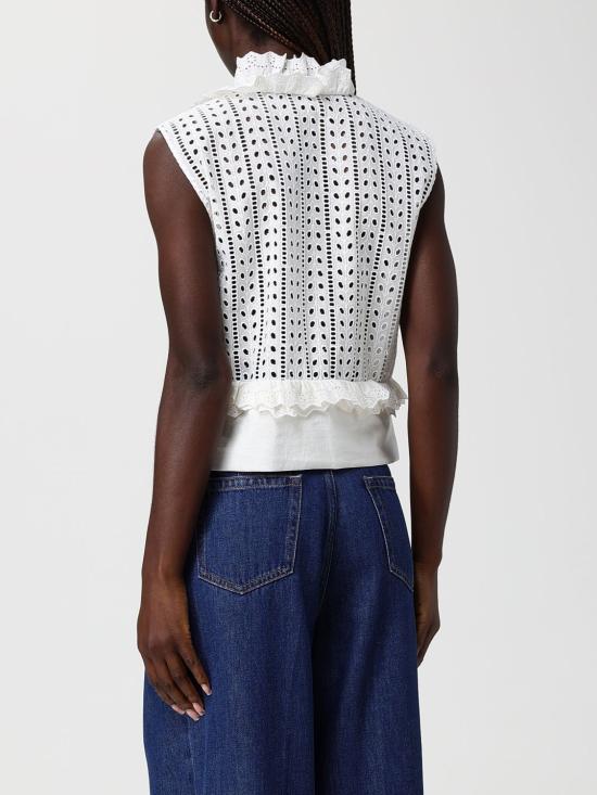 26SS 알베르타 페레티 민소매 티셔츠 08081623 0002 White - ALBERTA FERRETTI