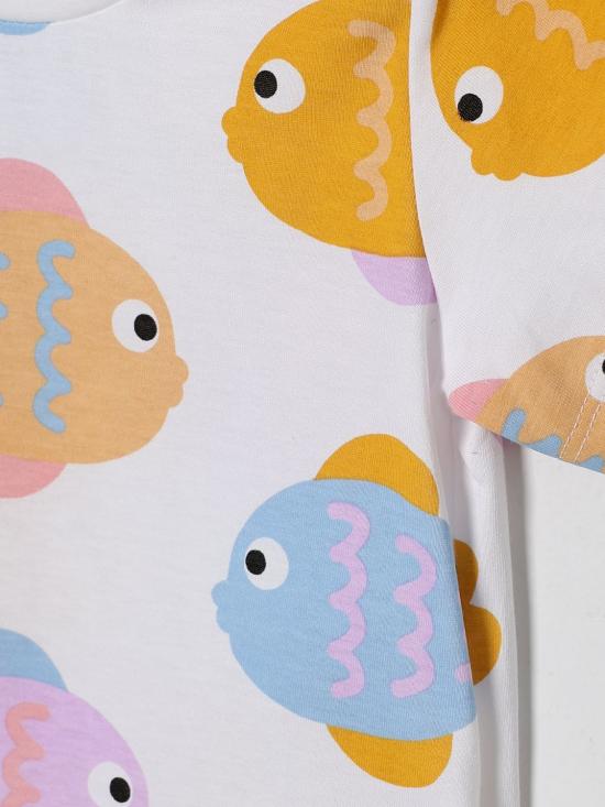 26SS [키즈] 스텔라 맥카트니 티셔츠 TY8081Z3573 100MC White - STELLA MCCARTNEY